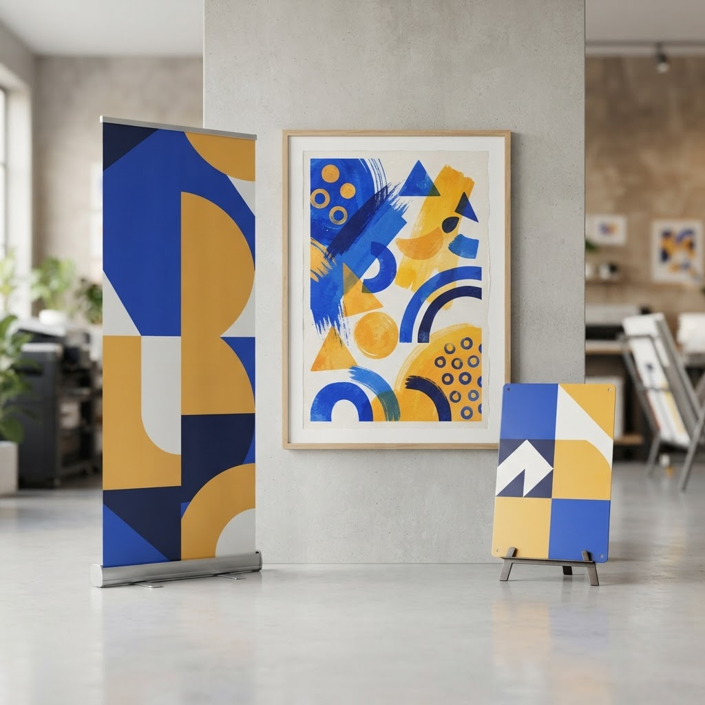 Pull-up banner, poster, and outdoor sign